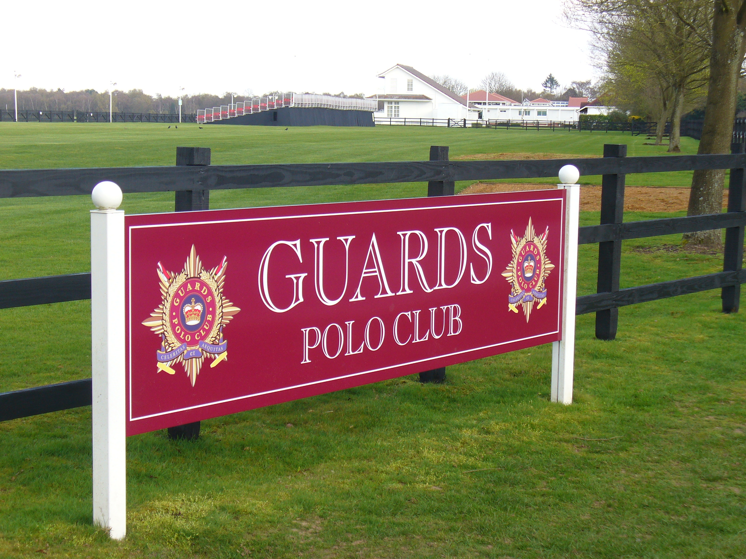 Guards Polo Club Signboard at the south-west corner of Smith's Lawn, the polo park. http://www.guardspoloclub.com/
