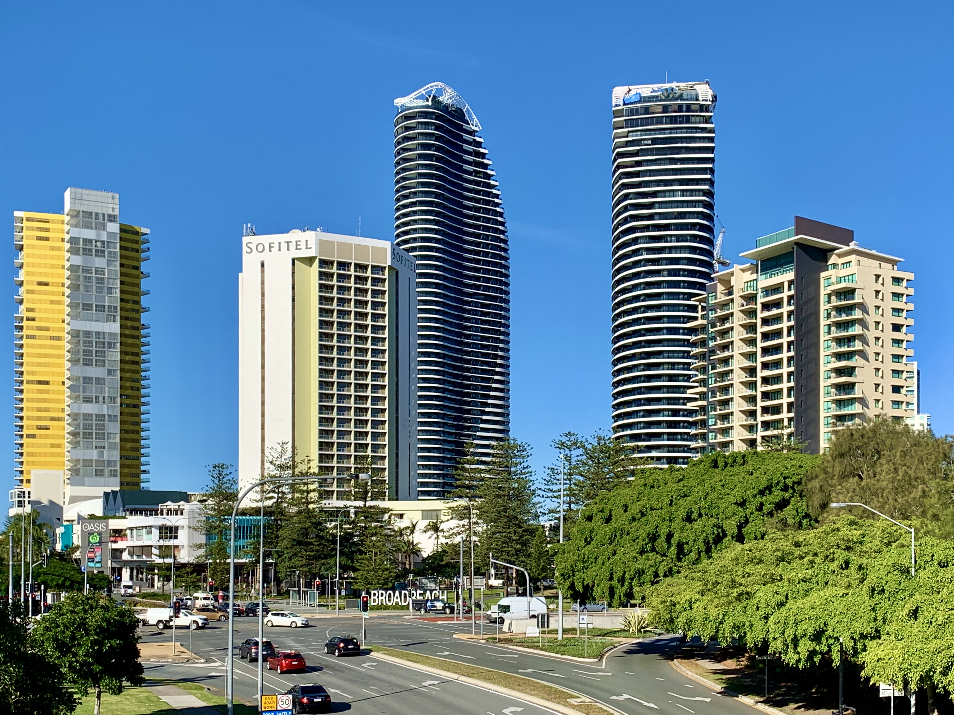 Broadbeach skyscrapers, Gold Coast, Queensland, 2020