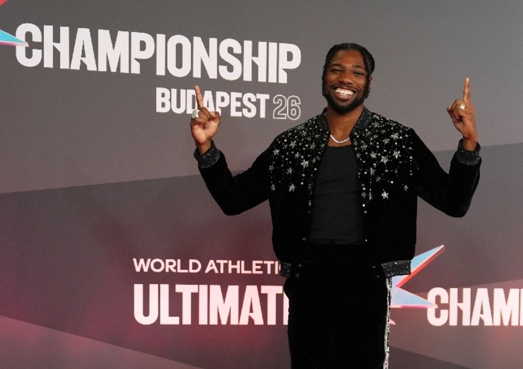 Noah Lyles durante la jornada previa del World Athletics Ultimate Championship en Budapest